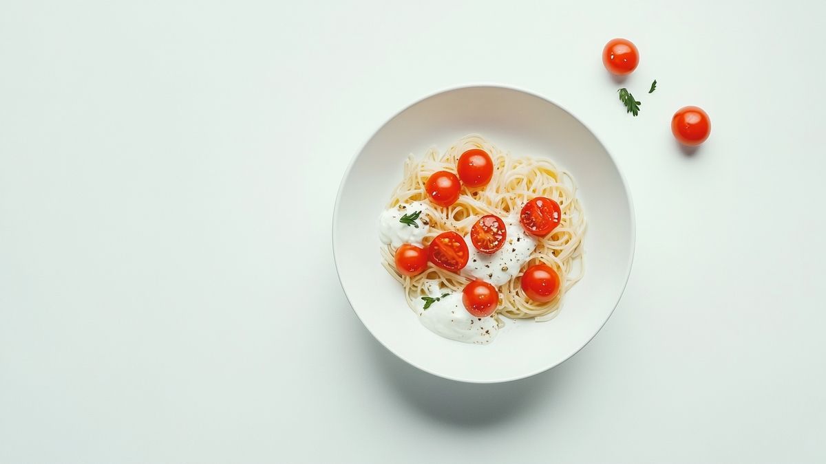 Recette : Spaghetti aux tomates cerises et crème de...