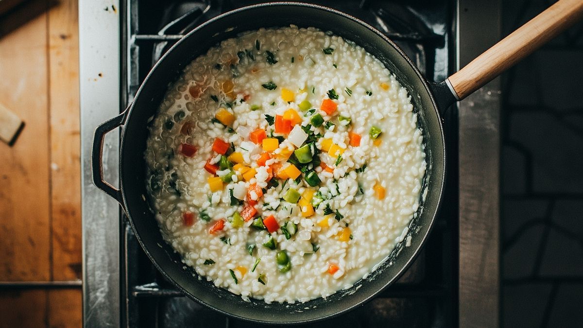 Recette de risotto aux poireaux et au saumon fumé