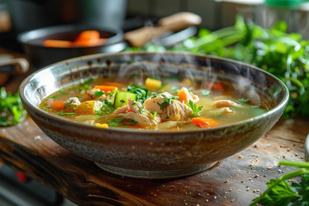 Bouillon de poulet maison : la recette réconfortante pour les froides journées d'hiver